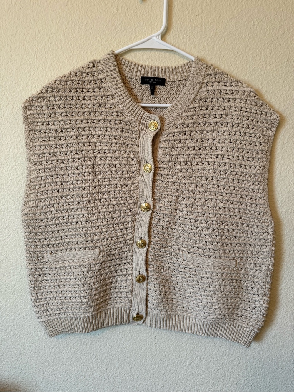 rag & bone Marlee Pointelle Knit Sweater Vest